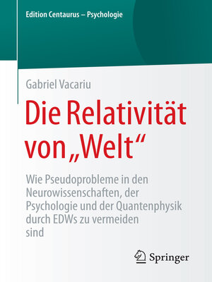 cover image of Die Relativität von „Welt"